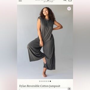 NATURAL LIFE Dylan reversible, wide leg cotton jumpsuit L/XL